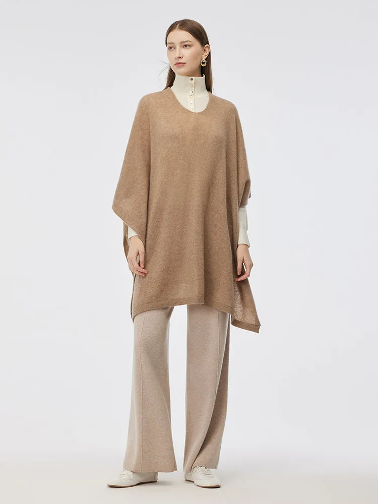 100% Cashmere Women Poncho Sweater