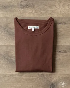 215 2-Thread Organic Cotton Crew Neck Tee - Coffee