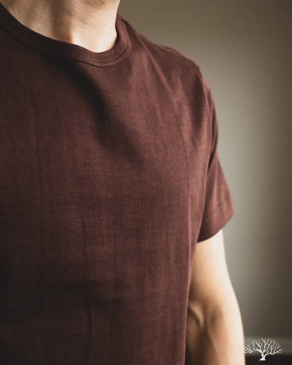 215 2-Thread Organic Cotton Crew Neck Tee - Coffee