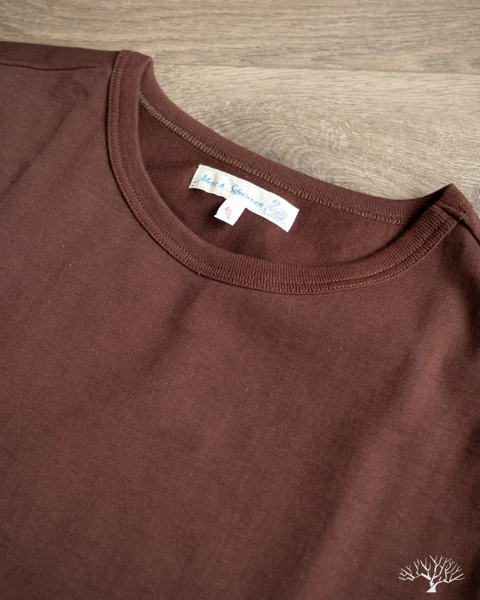 215 2-Thread Organic Cotton Crew Neck Tee - Coffee