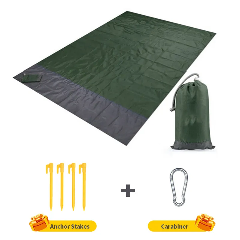 2x2.1m Waterproof Pocket Blanket Folding Camping Mat Mattress Portable Lightweight Mat Outdoor Picnic Mat Sand Beach