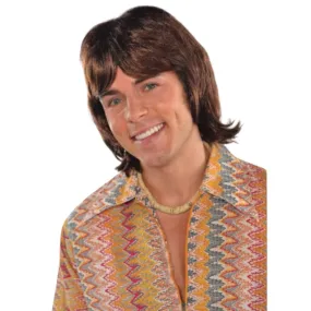 70's Heartthrob Wig - Brown