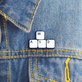 Alphabet Enamel Pin