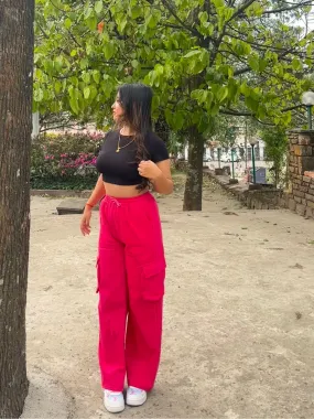 Amelia Hot pink cargo pants