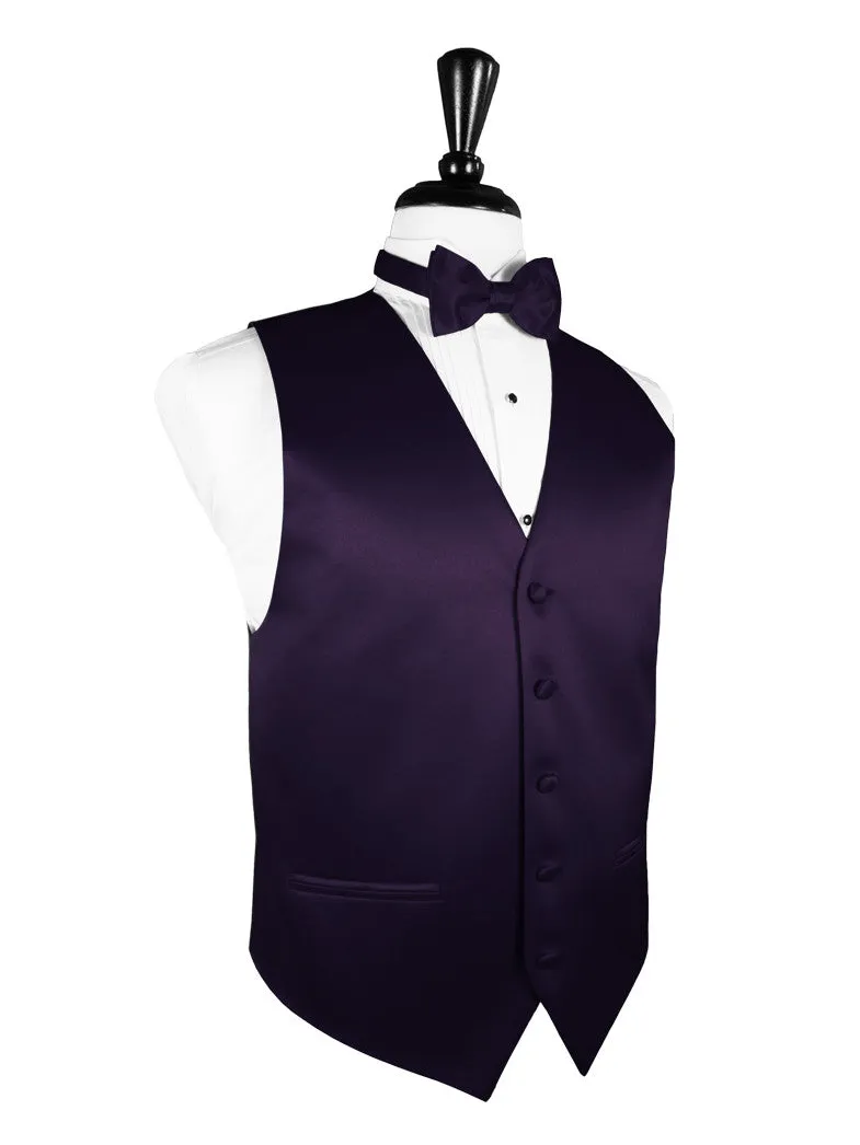 Amethyst "Premier" Satin Tuxedo Vest and Tie Set