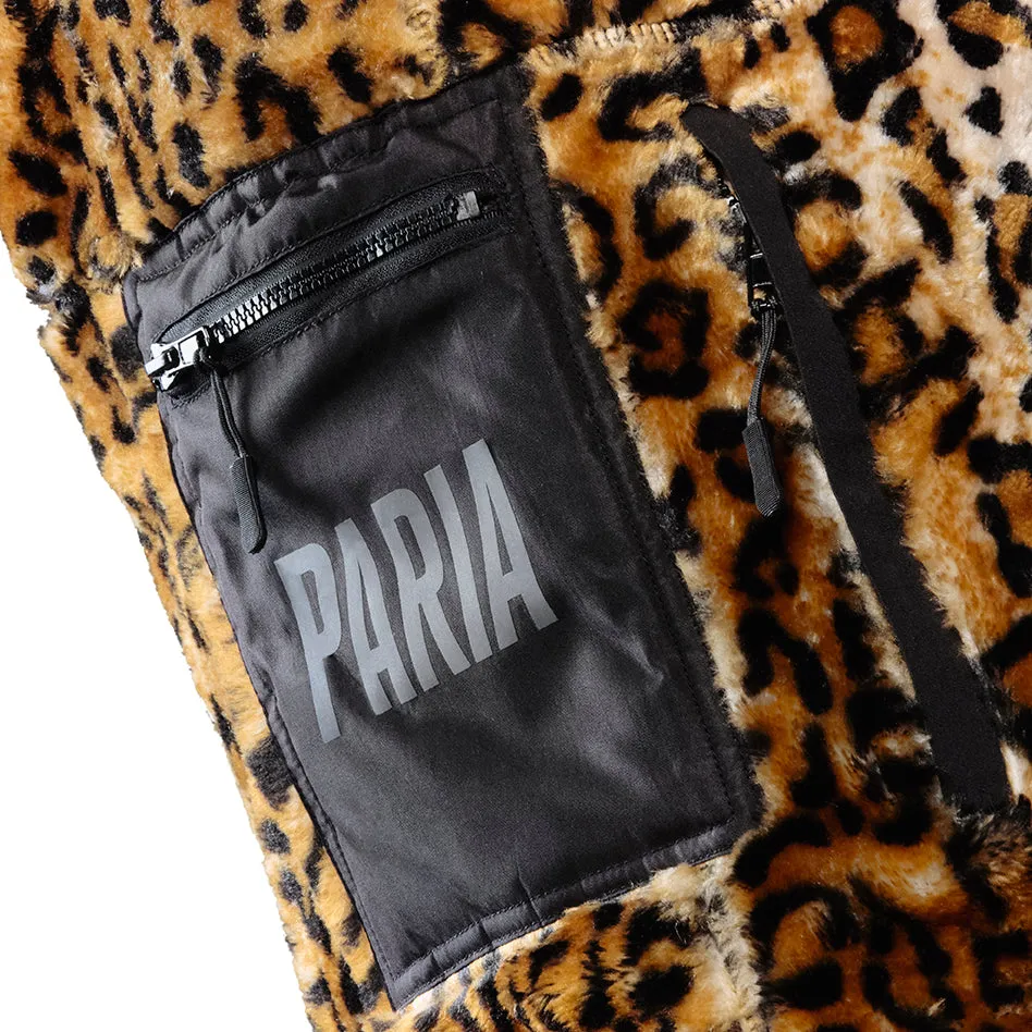 Animal Print Sherpa Fleece Cycling Commuter Jacket