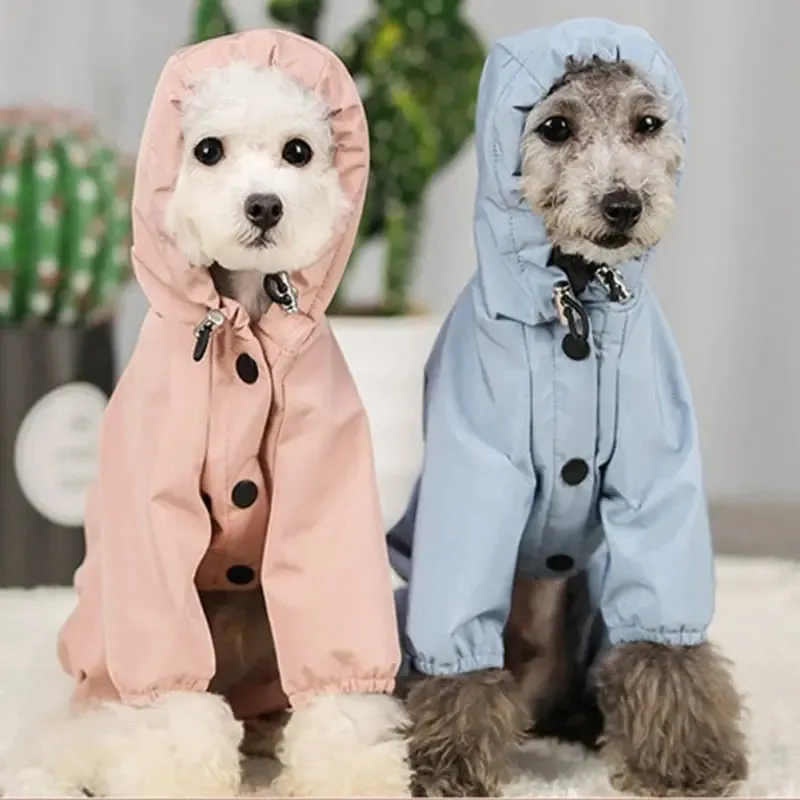 Anniepaw Waterproof Dog Raincoat: Reflective Hooded Jumpsuit Jacket for Pets