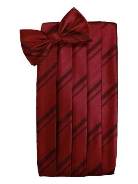 Apple Striped Satin Cummerbund Set