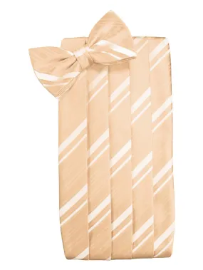 Apricot Striped Satin Cummerbund Set