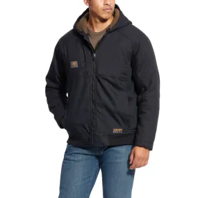 'Ariat' Rebar DuraCanvas Sherpa Lined Jacket - Black