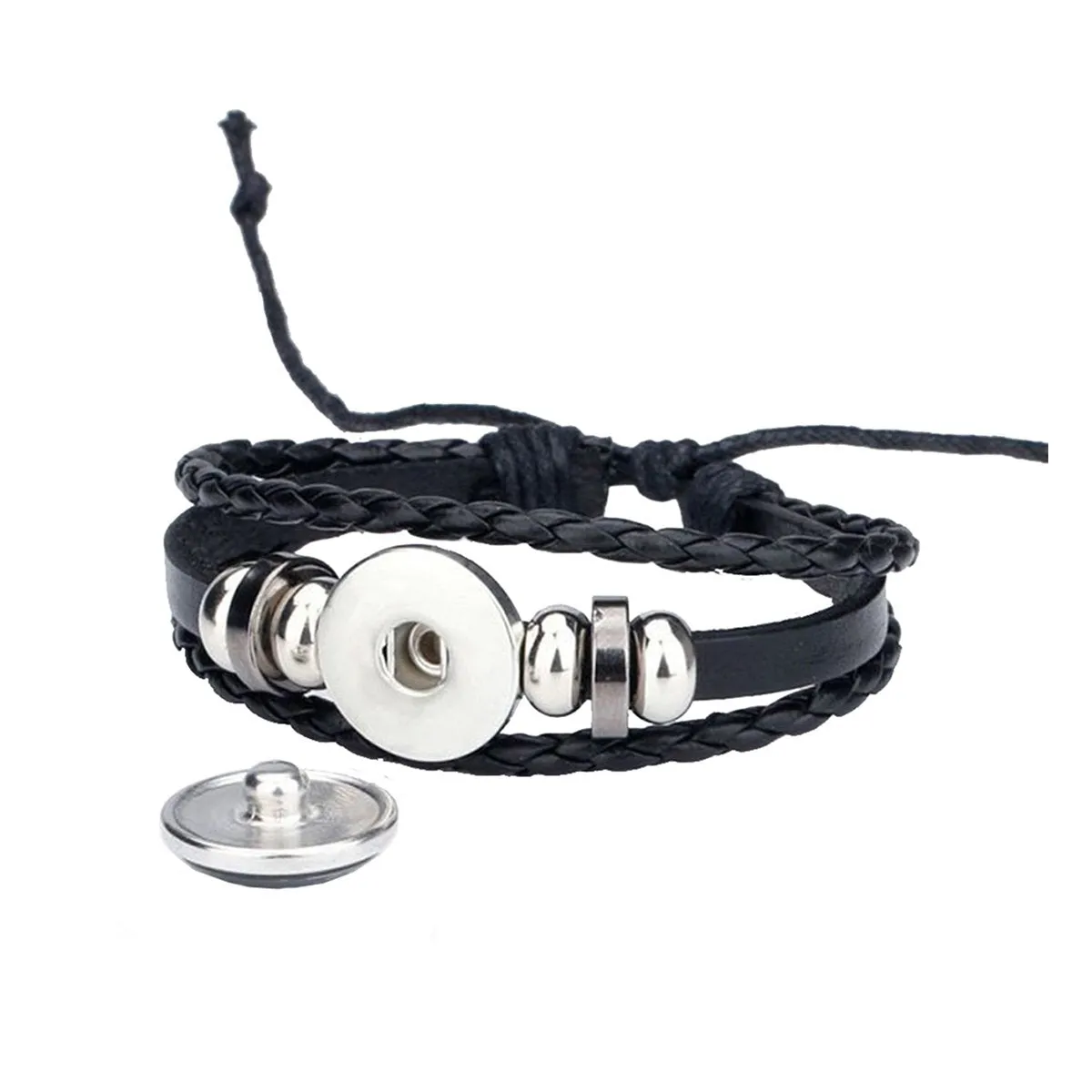 Aries Constellation Zodiac Star Leather Wrist Band Strand Bracelet