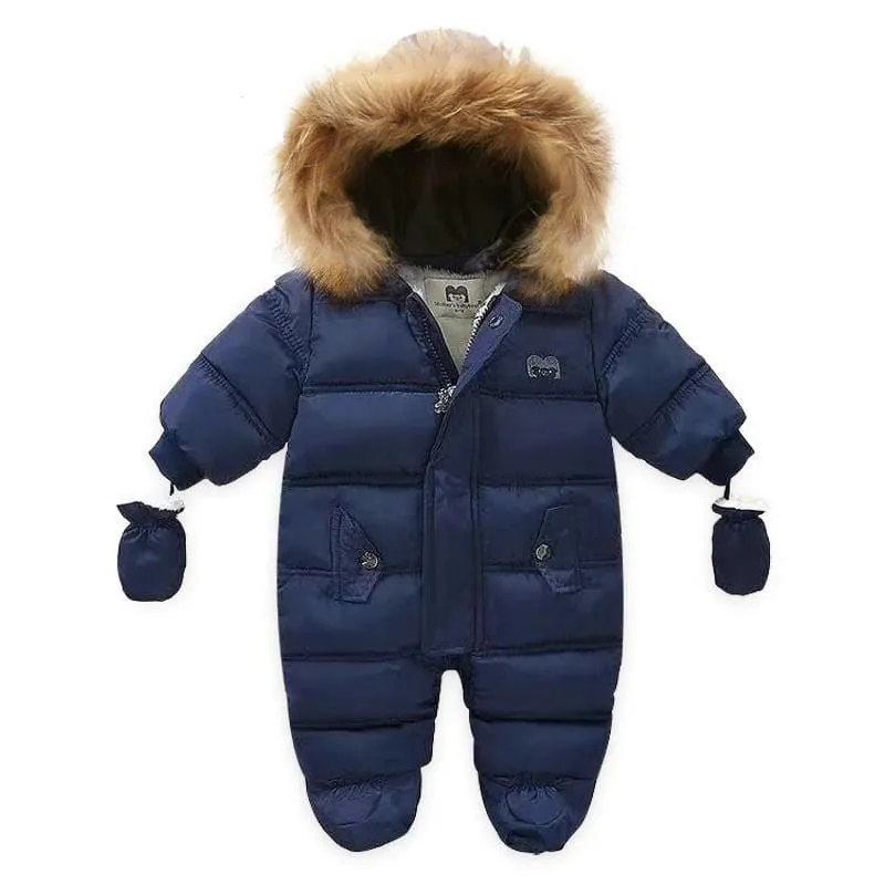 Baby Thick Warm Hooded Snowsuit