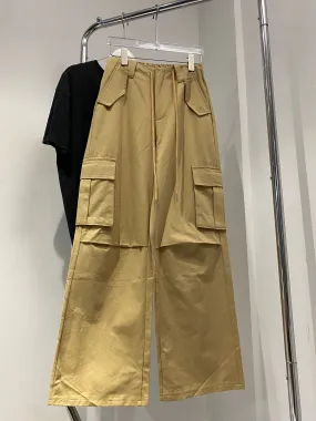 Baggy Parachute Trousers - Latte