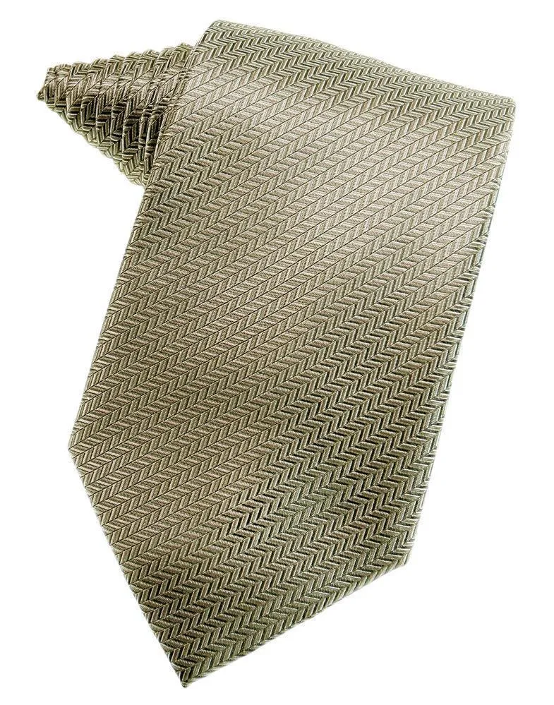 Bamboo Herringbone Satin Formal Neck Tie