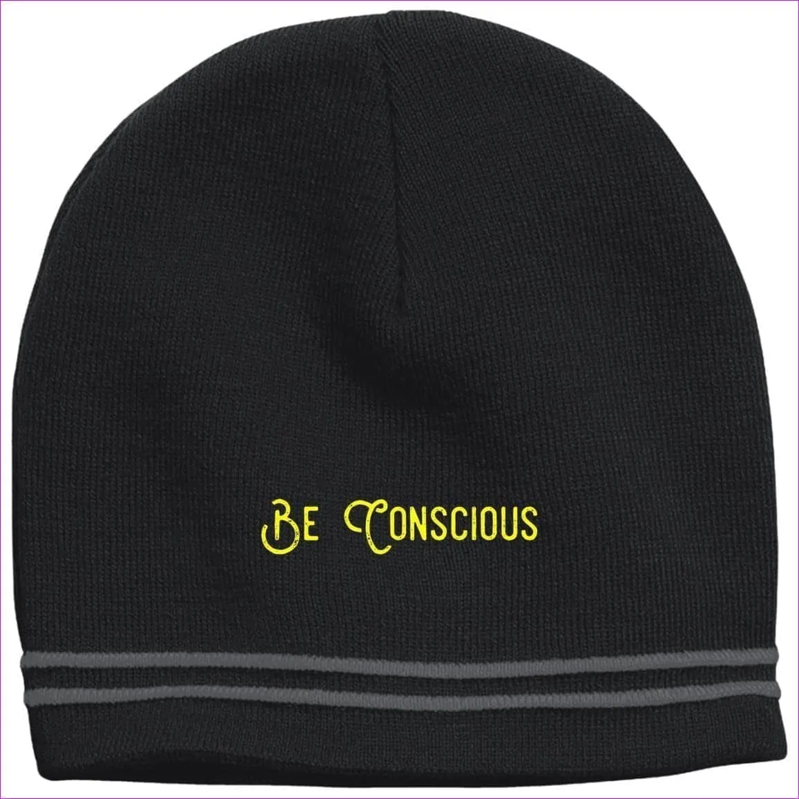 Be Conscious Embroidered Knit Cap, Cap, Beanie