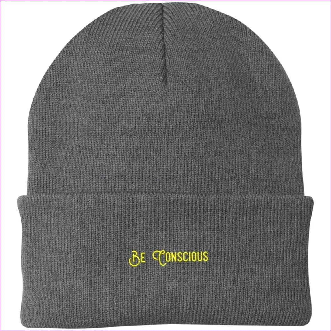 Be Conscious Embroidered Knit Cap, Cap, Beanie