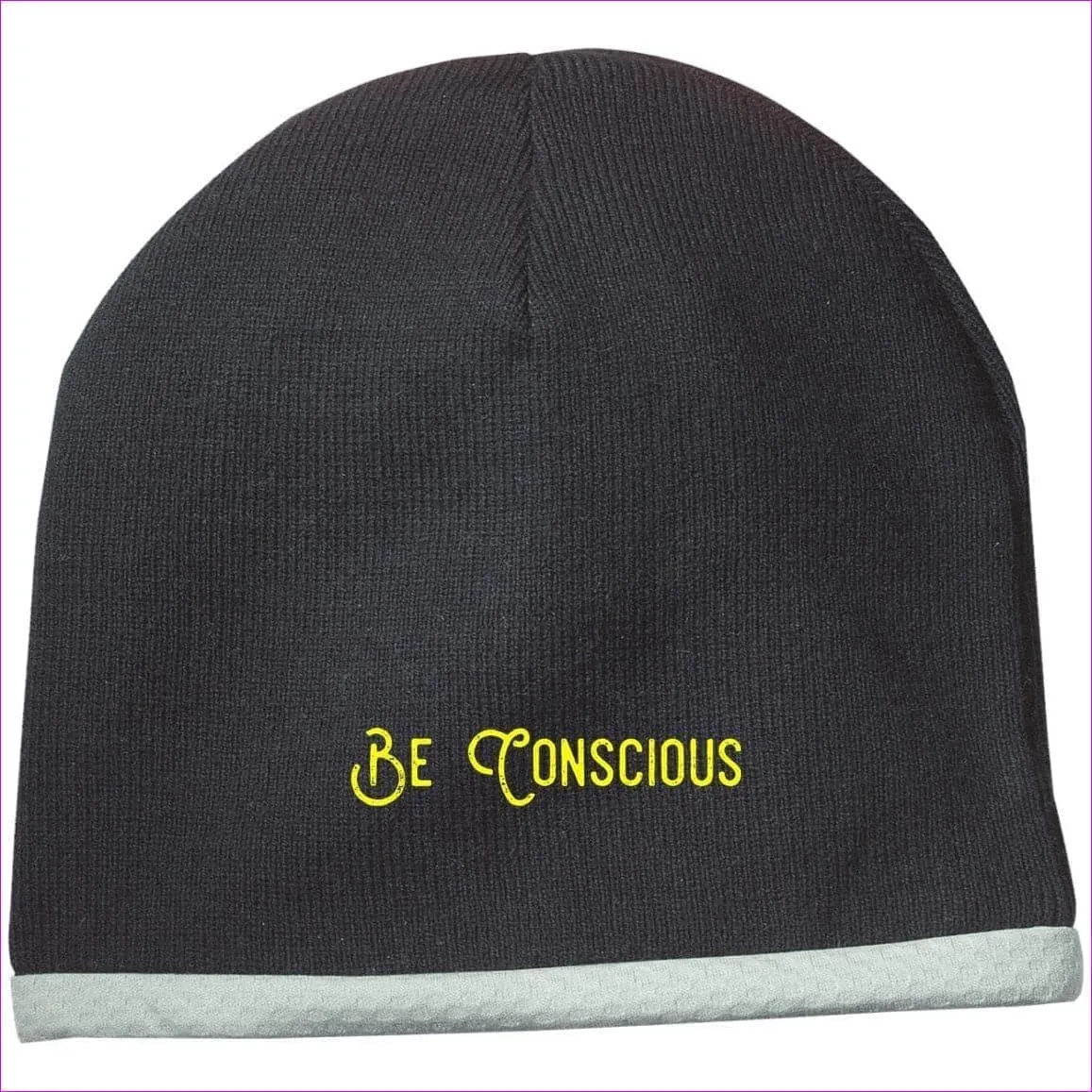 Be Conscious Embroidered Knit Cap, Cap, Beanie