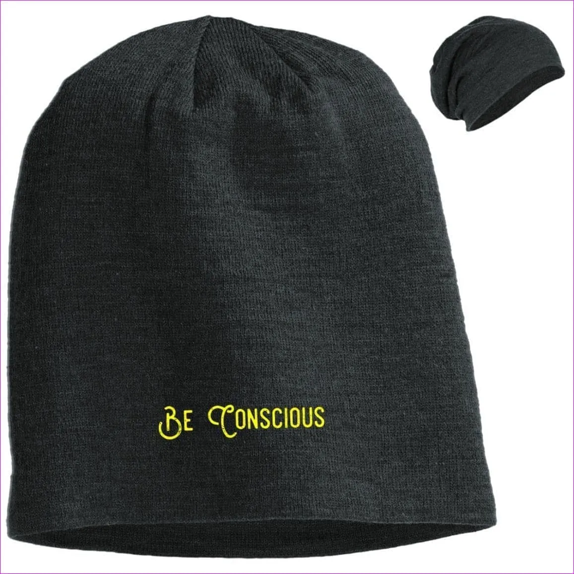 Be Conscious Embroidered Knit Cap, Cap, Beanie