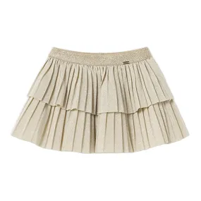 Beige Pleated Skirt