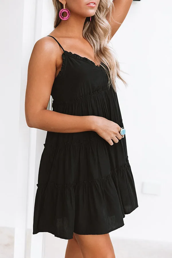 Bellini's In Bahama Babydoll Dress in Black