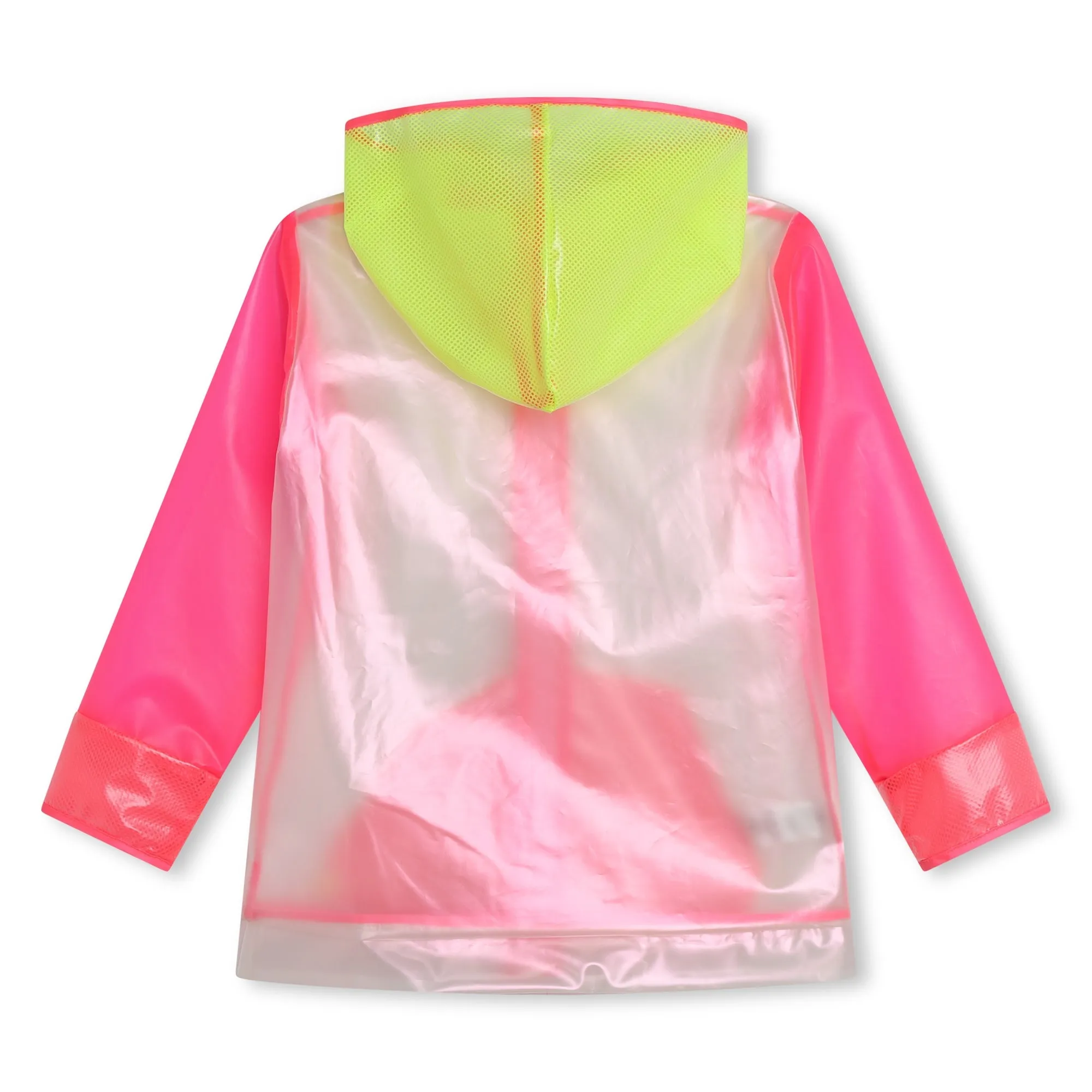 BILLIEBLUSH MULTI COLOR TRANSPARENT HOODED RAINCOAT