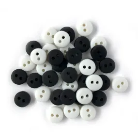 Black & White Tiny Buttons