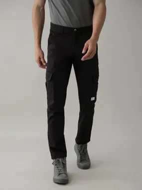 Black Cotton Cargo Pants