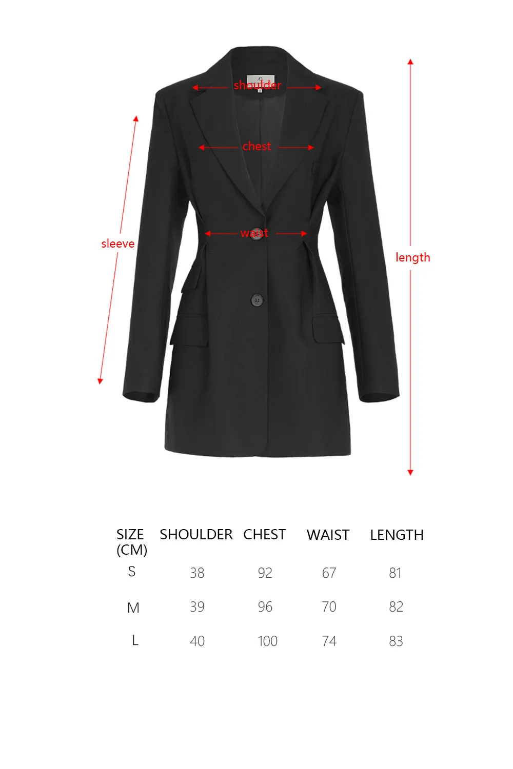 Black women coat jackets waist retraction