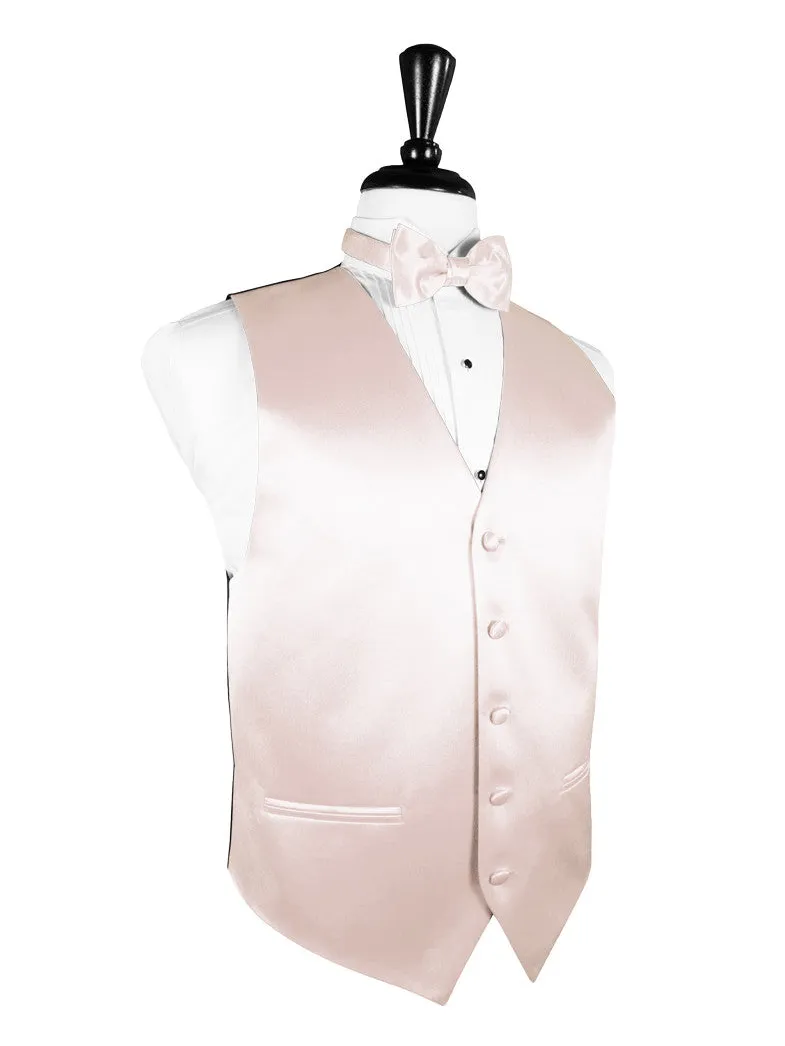 Blush "Premier" Satin Tuxedo Vest and Tie Set