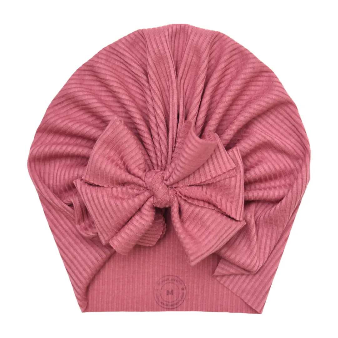 Briella | Mauve Rose | Brushed Rib Headwrap