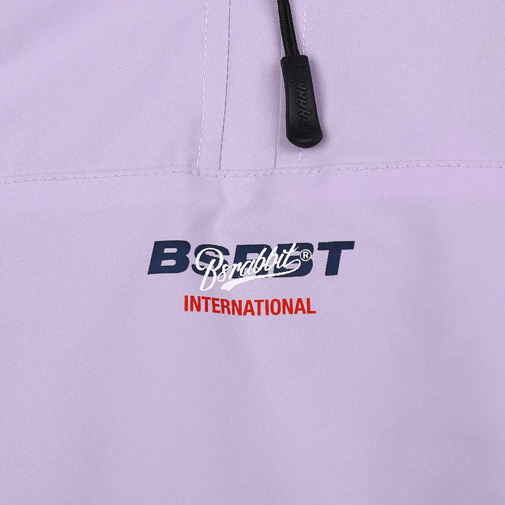 BSM STRETCH HOODED ANORAK JACKET PASTEL PURPLE