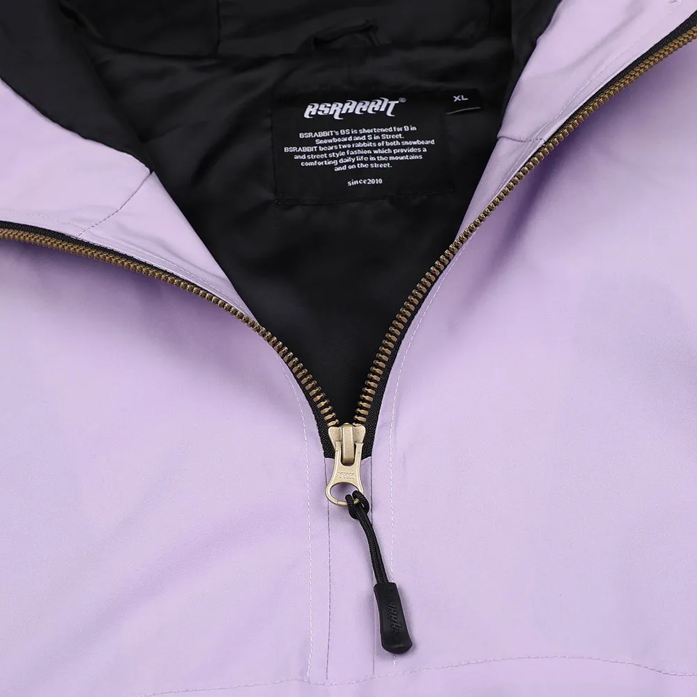 BSM STRETCH HOODED ANORAK JACKET PASTEL PURPLE