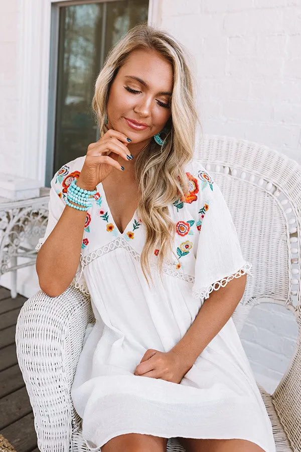 Cabanas And Cuties Embroidered Dress In Ivory