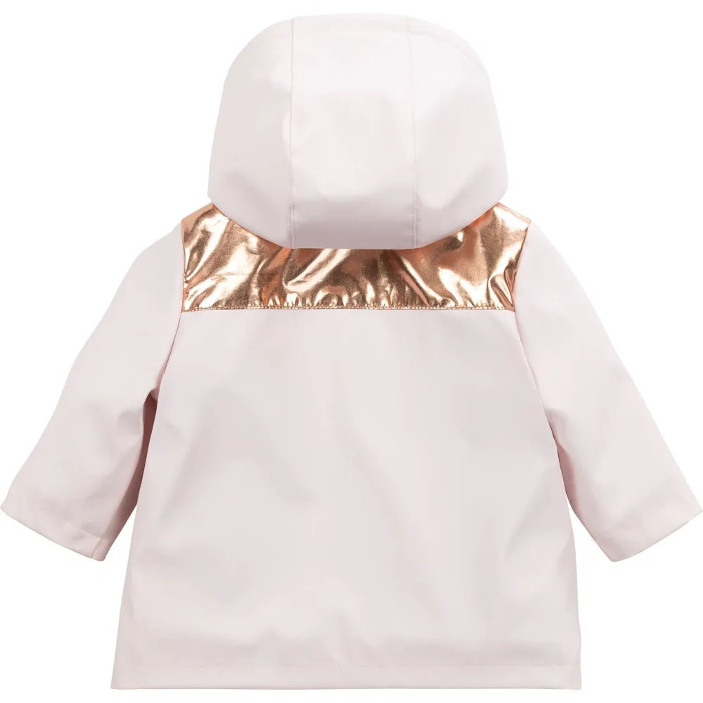 Carrement Beau Pink Hooded Rain Jacket