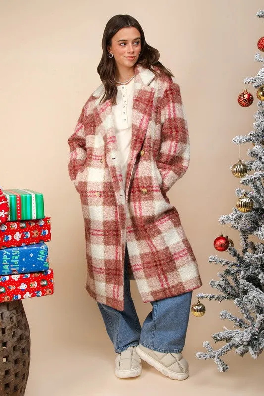 Cassie Oversized Plaid Long Coat