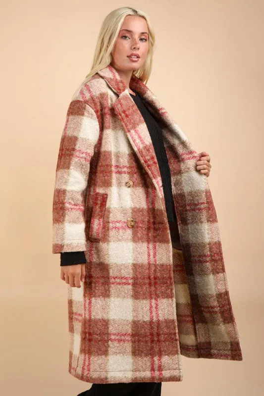 Cassie Oversized Plaid Long Coat