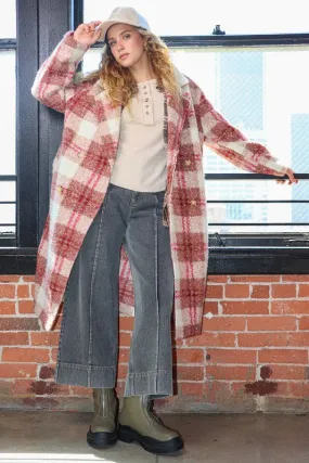 Cassie Oversized Plaid Long Coat