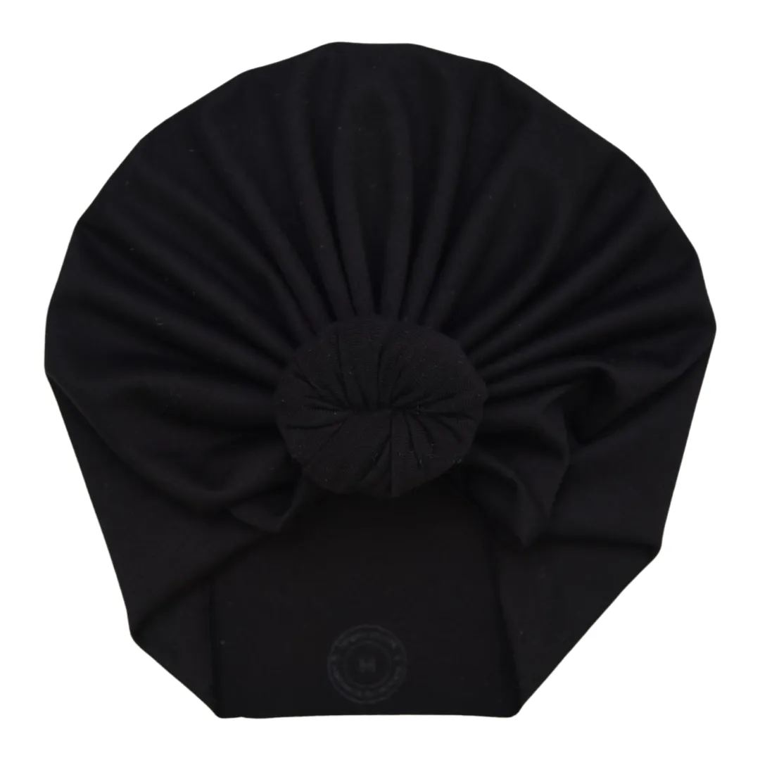 Caviar | Black | French Terry Headwrap