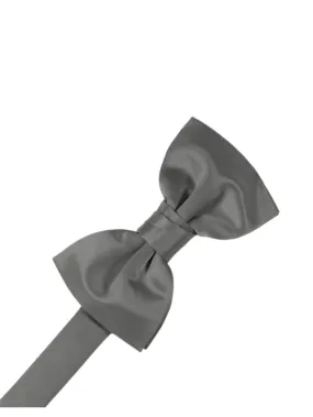 Charcoal "Premier" Satin Formal Bow Tie