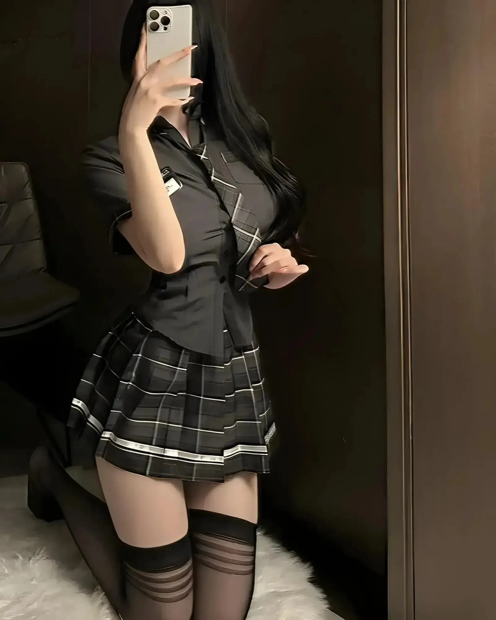 Charming Newcomer Schoolgirl Costume - Pleated Mini Skirt