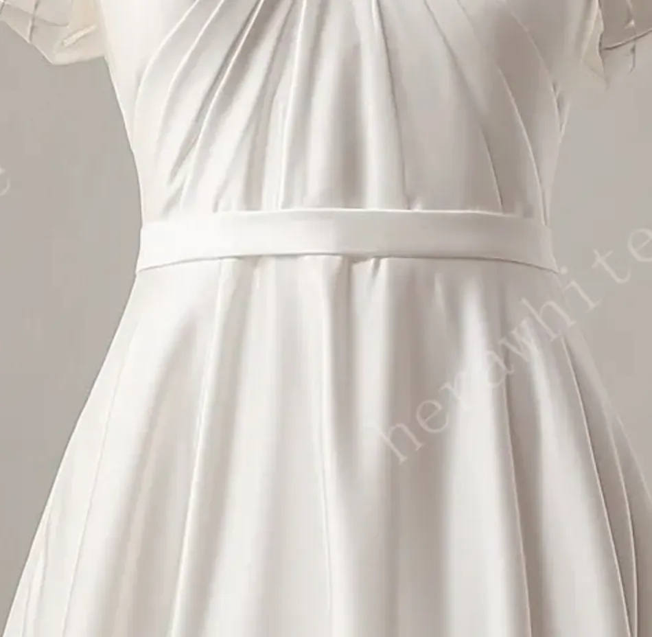 Chic Off The Shoulder A-Line Wedding Dress with Sweetheart Neckline