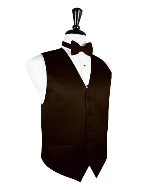 Chocolate "Premier" Satin Tuxedo Vest and Tie Set