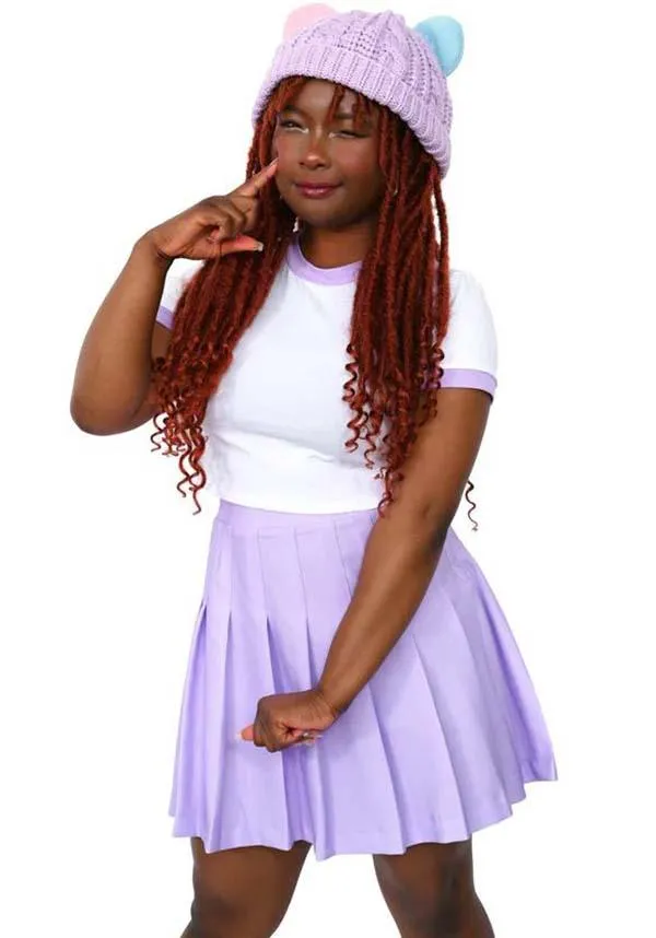 Claire [Lavender] | PLEATED SKIRT*