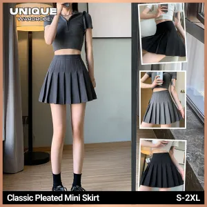 Classic Pleated Mini Skirt