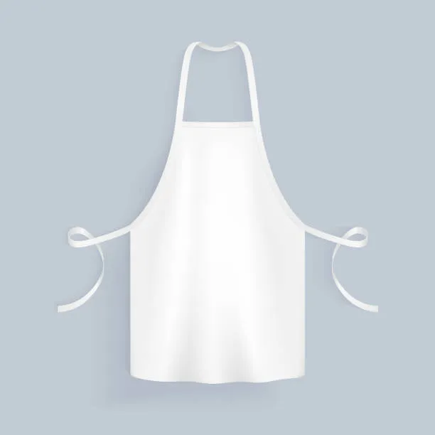 Classic White Cotton Apron