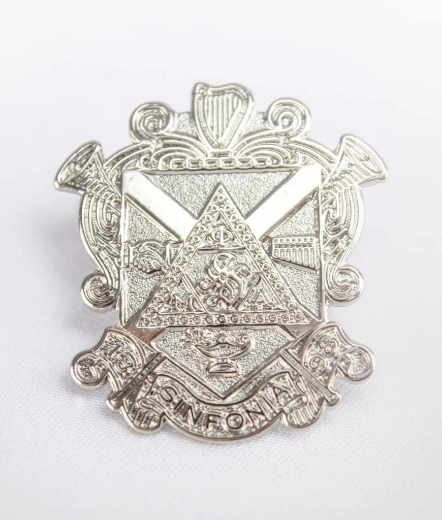 Coat of Arms Lapel Pin, Silver