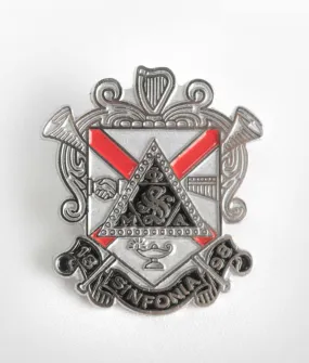 Coat of Arms Lapel Pin, Silver