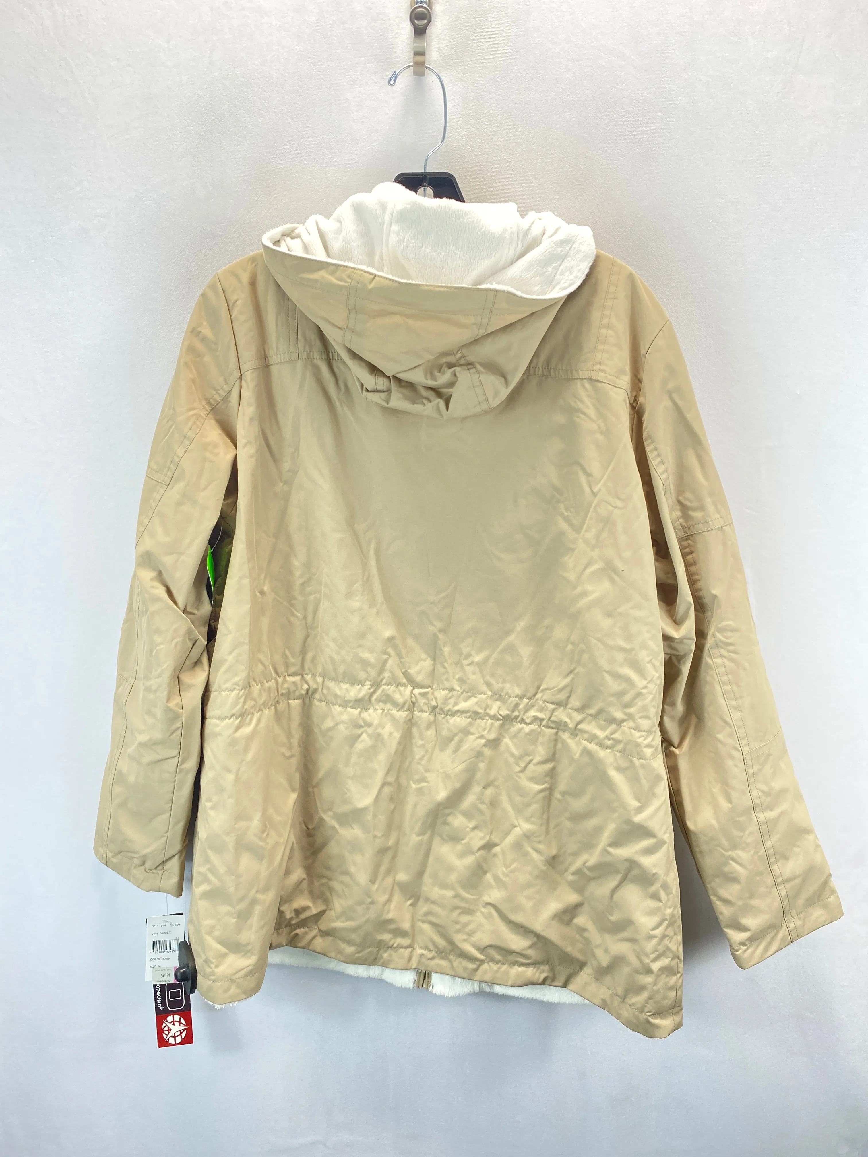 Coat Raincoat By Clothes Mentor In Tan, Size: M