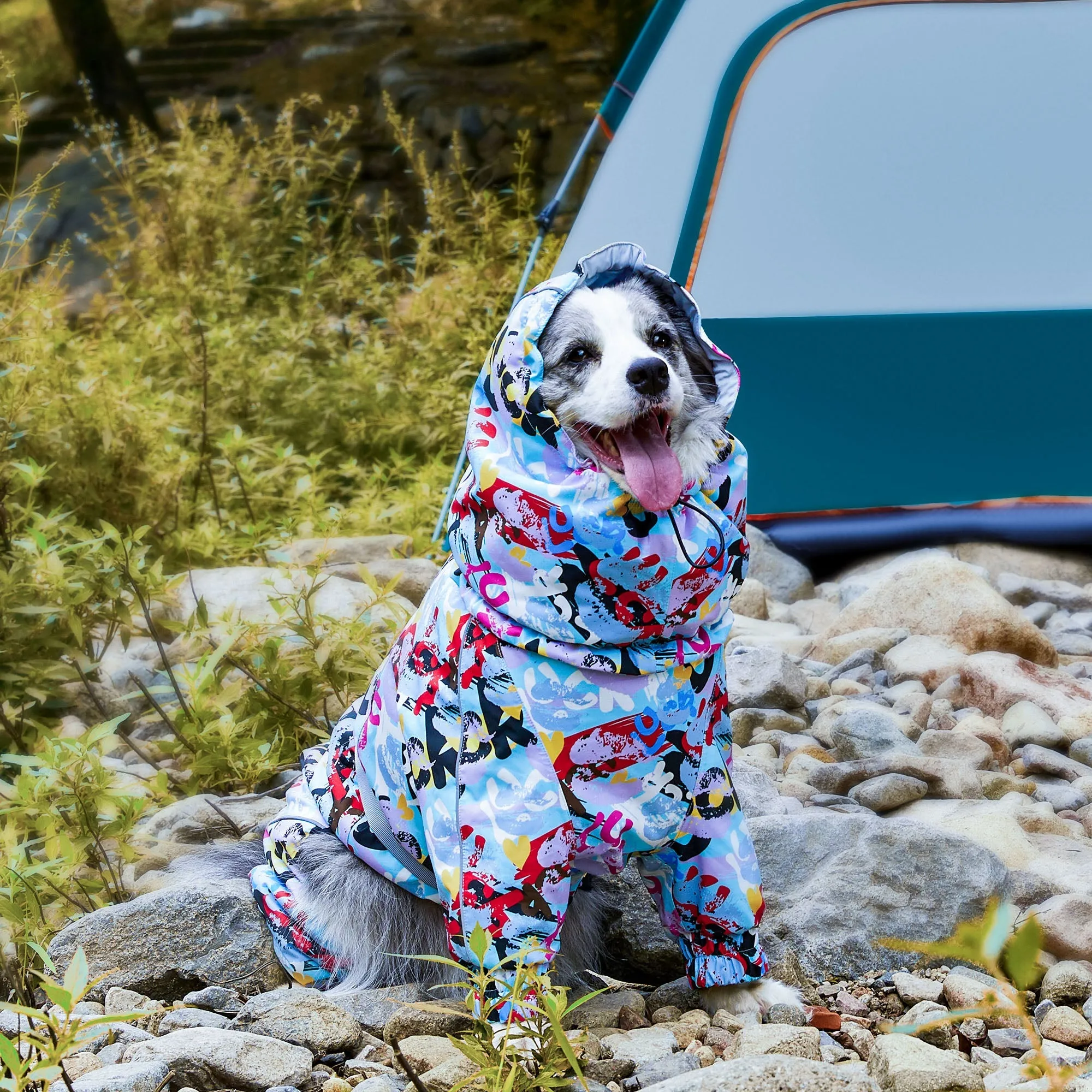 Cold-Resistant Waterproof Cotton Dog Raincoat