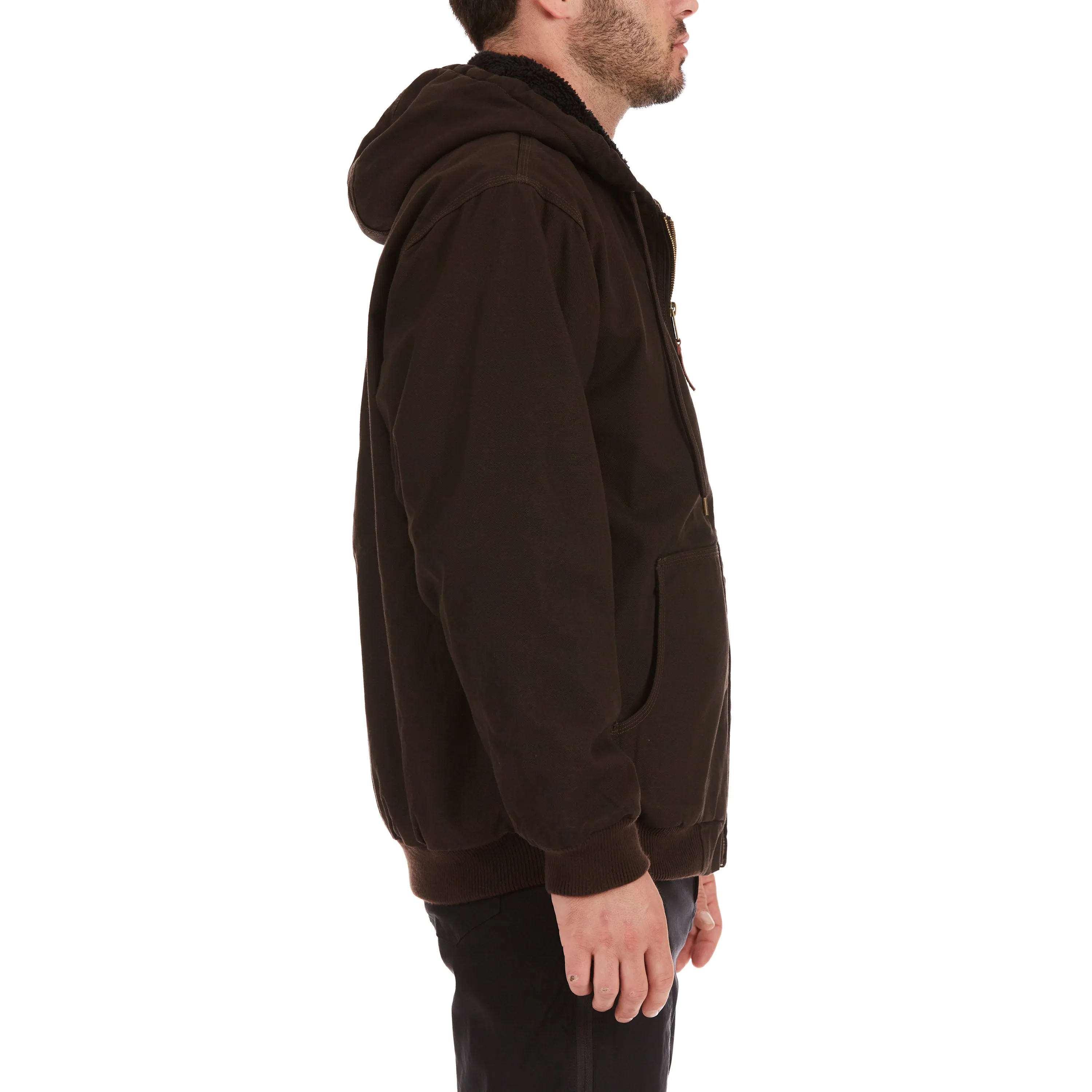 COTTON CANVAS SHERPA-LINED JACKET